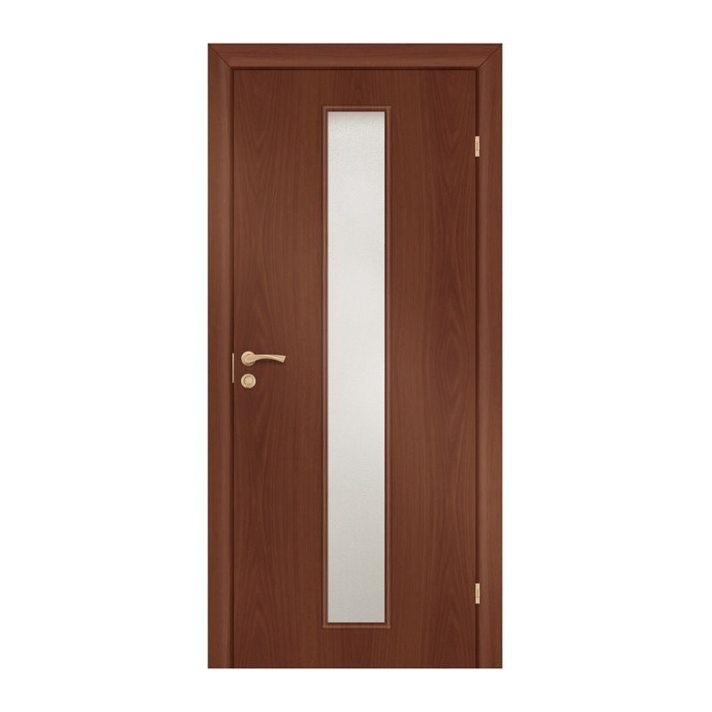 Полотно дверное Olovi, со cтеклом, итальянский орех, б/п, с/ф (L2 800х2000x35 мм)
