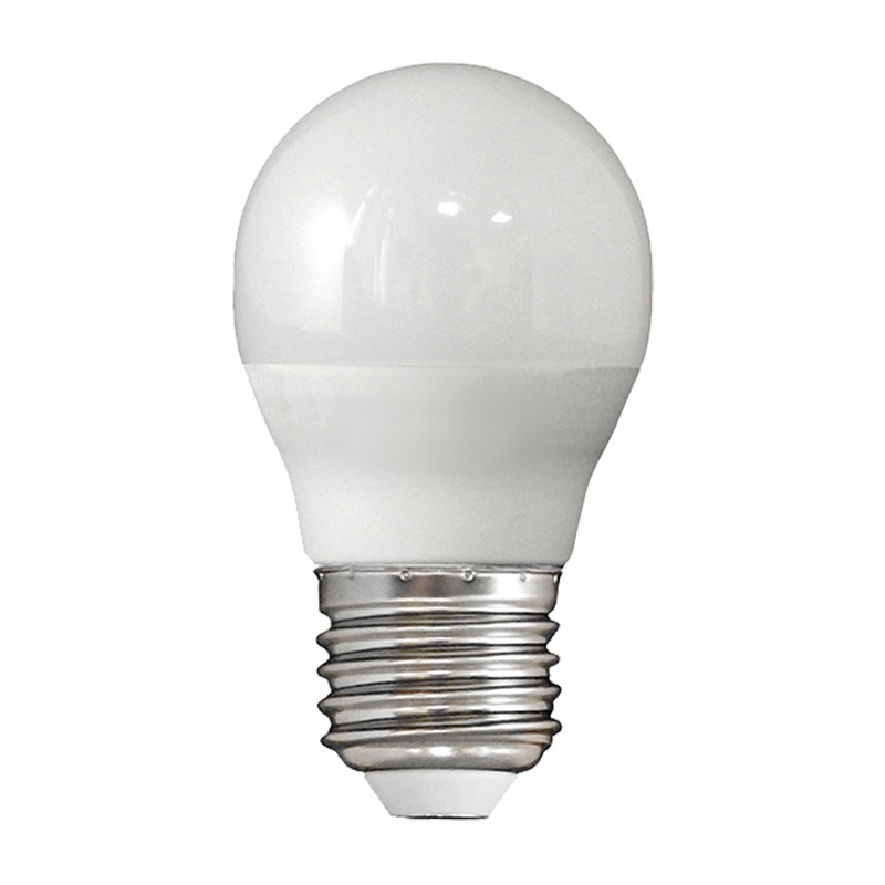 Лампа светодиодная LED E27, шар G45, 8Вт, 4000К, хол. белый свет