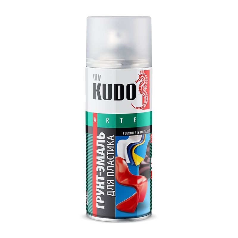 Грунт-эмаль для пластика Kudo KU-6002 черная (0,52 л)