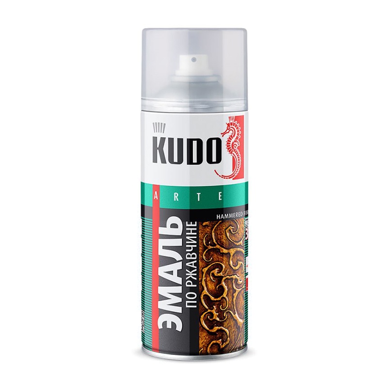 Эмаль по ржавчине молотковая Kudo KU-3014 серебристо-фиолетовая (0,52 л)