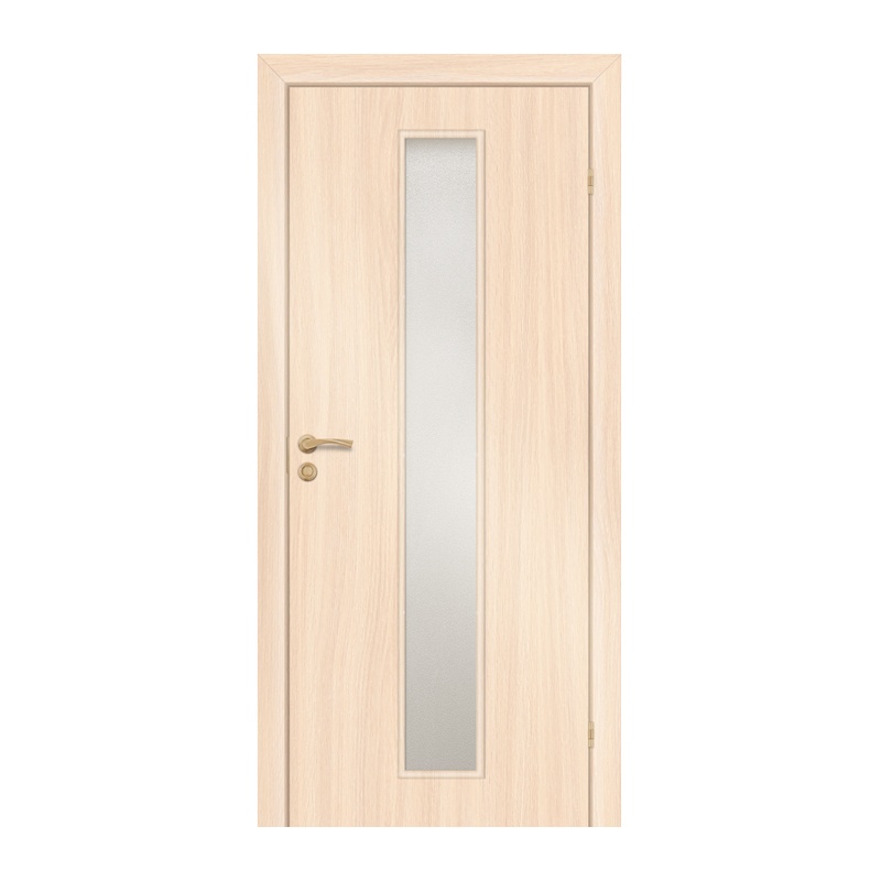 Полотно дверное Olovi, со cтеклом, беленый дуб, б/п, с/ф (L2 600х2000х35 мм)