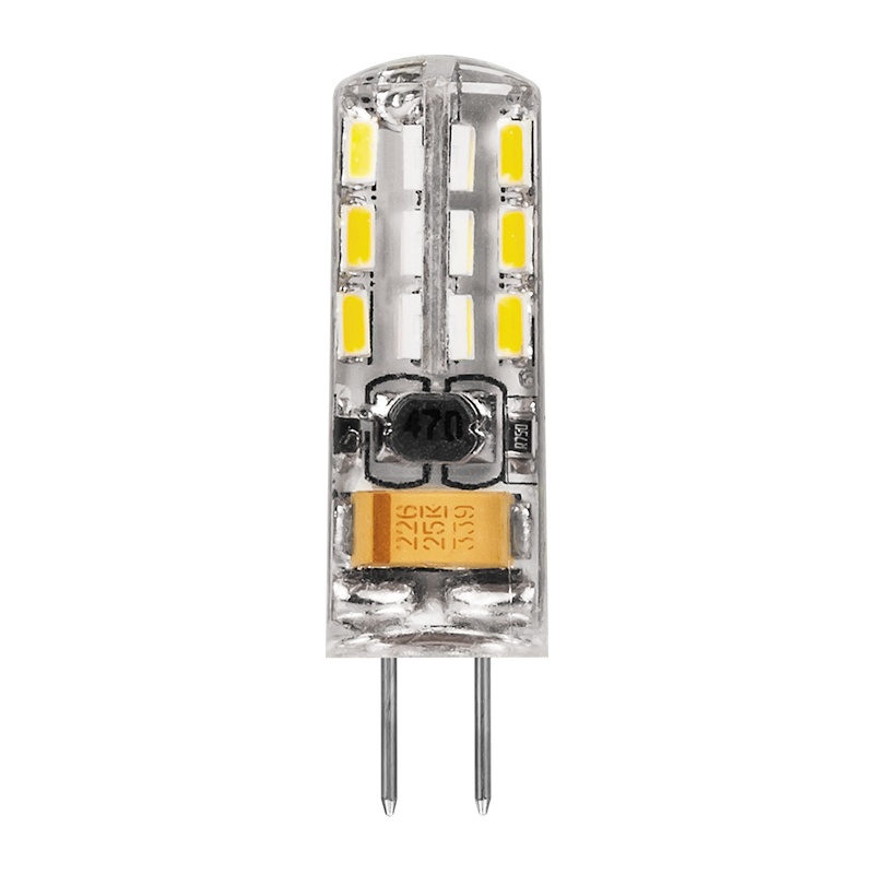 Лампа светодиодная капсульная G4, 2Вт, 12В, 4000К, хол. белый свет